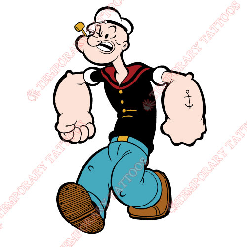 Popeye the Sailor Man Customize Temporary Tattoos Stickers NO.3616